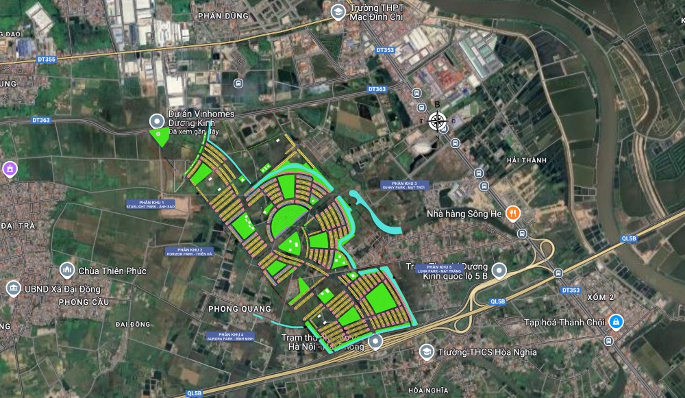 Vị trí dự án Vinhomes Golden City Dương Kinh